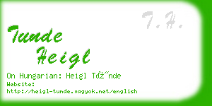 tunde heigl business card